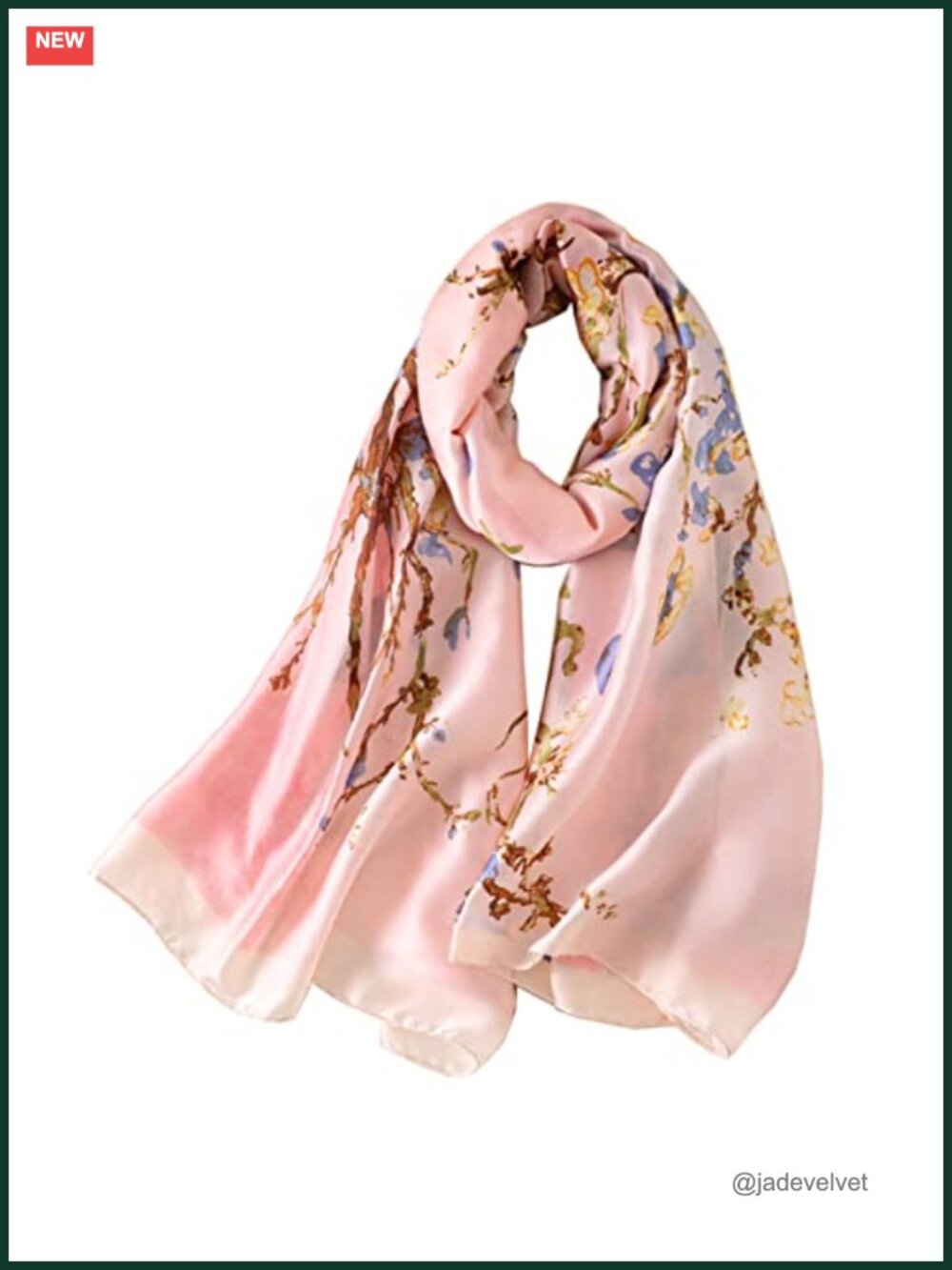 100% Mulberry Silk Scarf Long Lightweight Shawl Wrap Women's Fashion